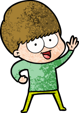 Orijinal mutlu çizgi film çocuğu