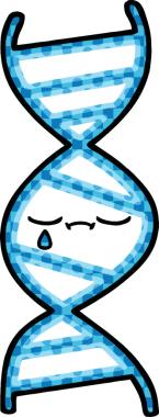 Orijinal çizgi roman tarzı bir DNA ipliği.