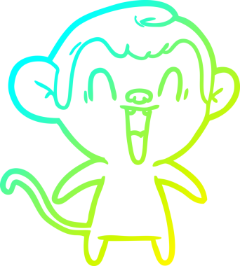 Çizgi film karakteri gülen maymunun orjinal çizimi