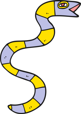 Orijinal tıslayan çizgi film yılanı