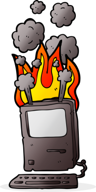 orijinal çizgi film eski bilgisayar