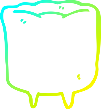 Çizgi film dişinin orjinal soğuk eğimli çizimi