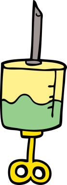 Orijinal karalama tıbbi şırıngası