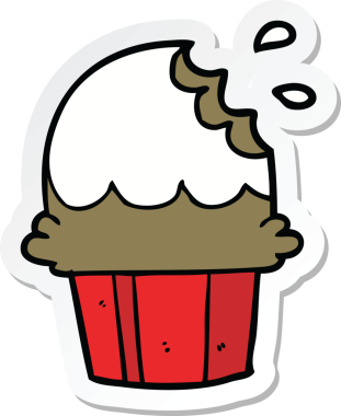 Çizgi film kekinin orijinal etiketi.