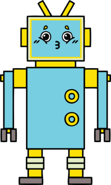 Orijinal şirin robot karikatürü