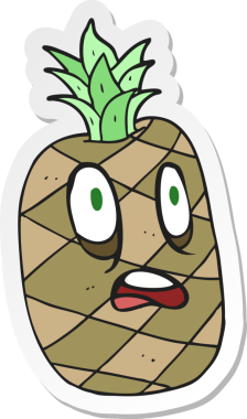 Çizgi film ananasının orijinal çıkartması