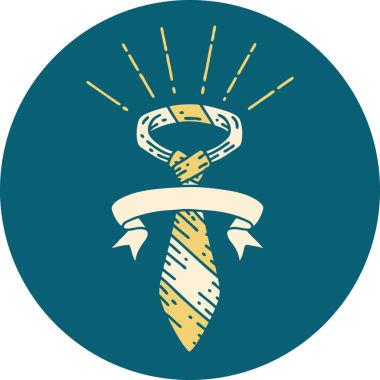 Dövme tarzı ofis kravatının orijinal simgesi