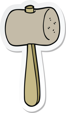 Çizgi film tokmağının orijinal çıkartması