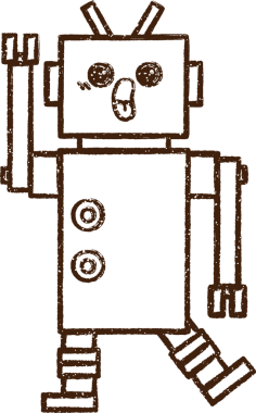 Orijinal Robot Kömür Çizimi