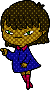 Orijinal çizgi film yıldızı kadın