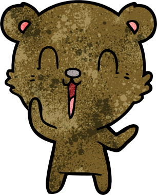 Orijinal mutlu çizgi film ayısı