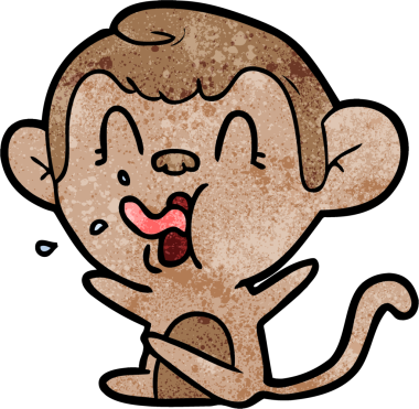 Orijinal çılgın çizgi film maymunu