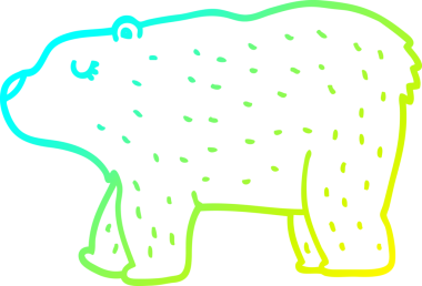 Orijinal bir çizgi film ayısı çizimi