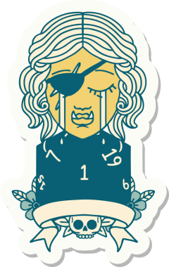 Ağlayan Ork haydut karakterinin orijinal çıkartması.