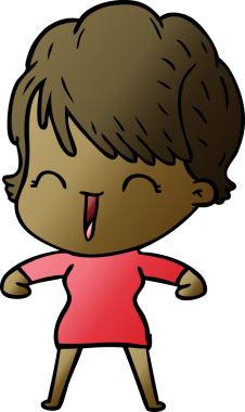 Orijinal gülen kadın çizgi filmi.