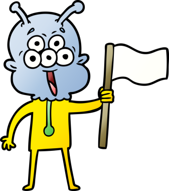 Orijinal mutlu çizgi film uzaylısı