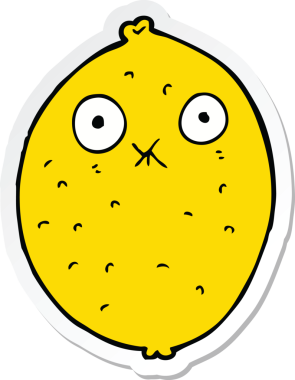 Çizgi filmin orijinal çıkartması. Acı limon.