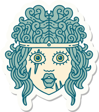 İnsan barbar karakterinin orijinal çıkartması.