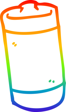 Bir karikatür bataryasının orijinal gökkuşağı gradyan çizimi