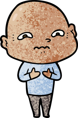 Orijinal karikatür sinirli adam