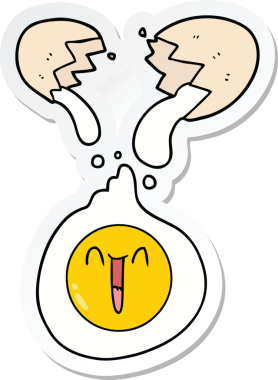 Kırık yumurtanın orijinal çıkartması.