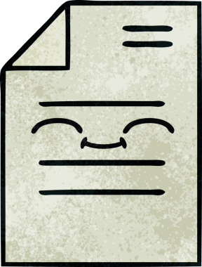 Orijinal grunge deseni bir kağıt yaprağının karikatürü