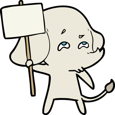 Orijinal karikatür fili.