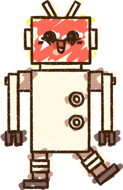 Orijinal Çılgın Robot Tebeşiri Çizimi