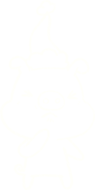 Orijinal Noel Domuz Tebeşiri Çizimi