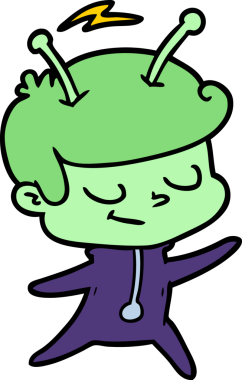 Orijinal dost çizgi film uzay adamı dansı