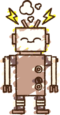 Bir insan tarafından çizilmiş orijinal Robot Tebeşiri