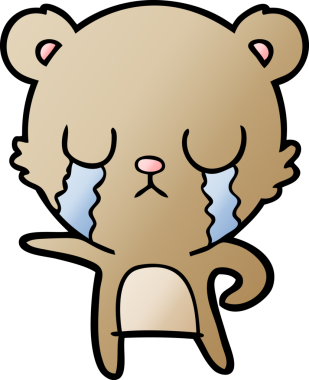 Orijinal ağlayan çizgi film ayısı