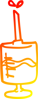 Bir çizgi filmden alınan kan örneğinin orjinal sıcak gradyan çizgisi