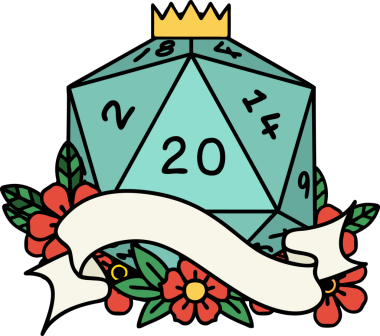 Orijinal Retro Dövme Biçimi Doğal 20 D20 zar atma