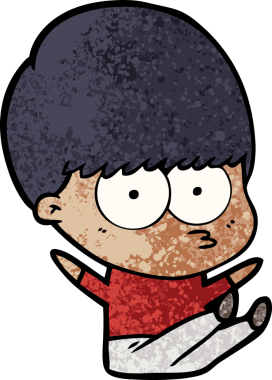 Orijinal sinirli çizgi film çocuğu