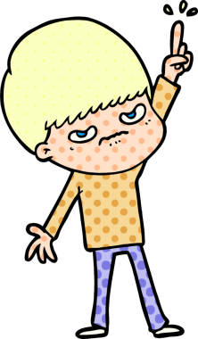 Orijinal kızgın çizgi film çocuğu