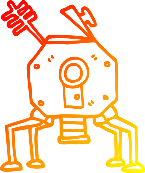 Bir uzay roketinin orijinal sıcak çizgi çizimi