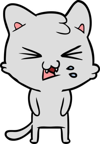 Orijinal çizgi film kedisi tıslama