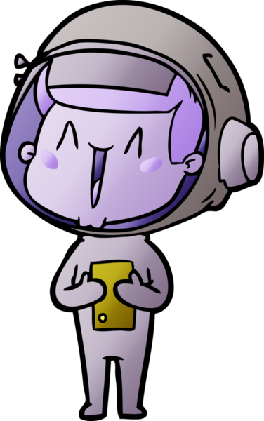 Orijinal mutlu astronot çizgi filmi.