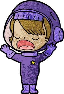 Orijinal astronot kız konuşuyor.