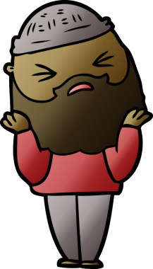 Sakallı orijinal karikatür adamı.