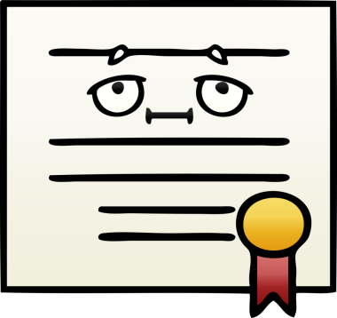 Mezuniyet diplomasının orjinal gölgeli karikatürü