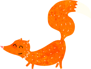 Orijinal çizgi film küçük tilki.