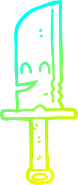 Orijinal soğuk eğimli çizgi film bıçağı çizimi