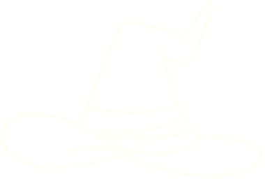 Orijinal Cadı Şapkası Tebeşir Çizimi