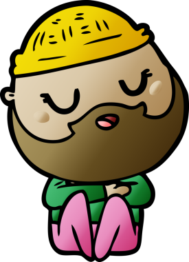 Sakallı orijinal karikatür adamı.