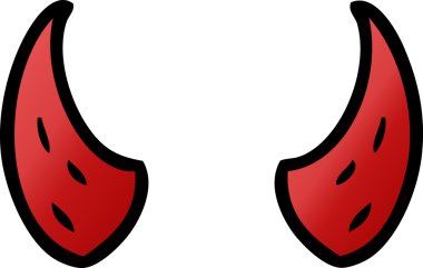 Orijinal şeytan boynuzları.