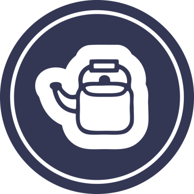 Orijinal mutfak ısıtıcısı dairesel simgesi