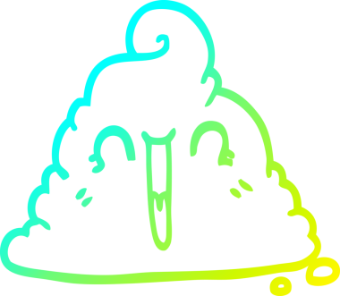 Orijinal soğuk eğimli çizgi film kakası çizimi