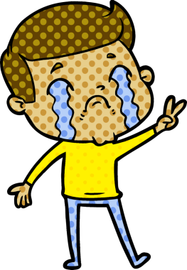 Orijinal çizgi filmci ağlıyor.